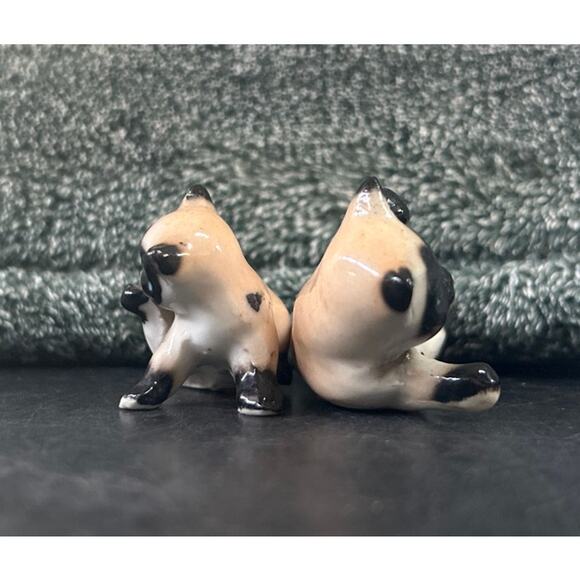 Vintage Pair of Miniature Siamese Cats Kittens Bone China - Picture 8 of 10